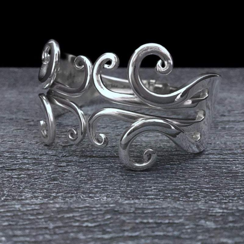 Upcycled Vintage Silver Fork Bracelet - Handmade in the USA