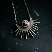 Sun Goddess Pendant with Copper Oyster Turquoise - Handmade in the USA