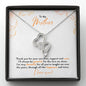 Gift for Mom On My Wedding Day Double Heart Necklace