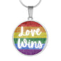 Love Wins!  Engravable Pendant
