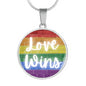 Love Wins!  Engravable Pendant