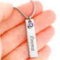 "You Surrendered" Sobriety Engravable Necklace - Blue Card