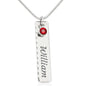 "You Surrendered" Sobriety Engravable Necklace - Blue Card