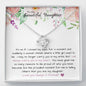 To My Beautiful Daughter Love Knot Necklace