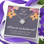 Bridesmaid Proposal Love Knot Necklace - Plum Card