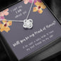 Maid of Honor Proposal Love Knot Necklace - Plum Card