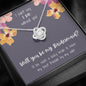 Bridesmaid Proposal Love Knot Necklace - Plum Card