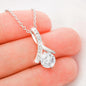 Bridesmaid Proposal Alluring Beauty Necklace - Teal Card