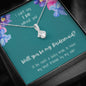 Bridesmaid Proposal Alluring Beauty Necklace - Teal Card