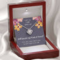 Maid of Honor Proposal Love Knot Necklace - Plum Card