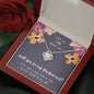 Bridesmaid Proposal Love Knot Necklace - Plum Card