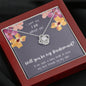 Bridesmaid Proposal Love Knot Necklace - Plum Card