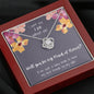 Maid of Honor Proposal Love Knot Necklace - Plum Card