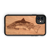 Wooden Phone Case (Outdoor Adventure - Salmon Night Landscape)