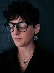 Milky Way Earrings with Labradorite - Handmade in the USA