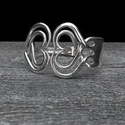 Double Heart Upcycled Fork Bracelet