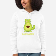 Humorous Vegan Woman's White Eco Fitted Hoodie