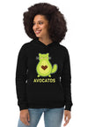 Humorous Vegan Woman's Black Eco Fitted Hoodie