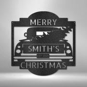 Christmas Truck Personalized Steel Sign - Made in the USA!