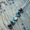 Moon Phase Vertical Pendant Necklace- Handmade in the USA