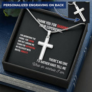 Thank You For Sharing Your Experience Personalized Cross Necklace