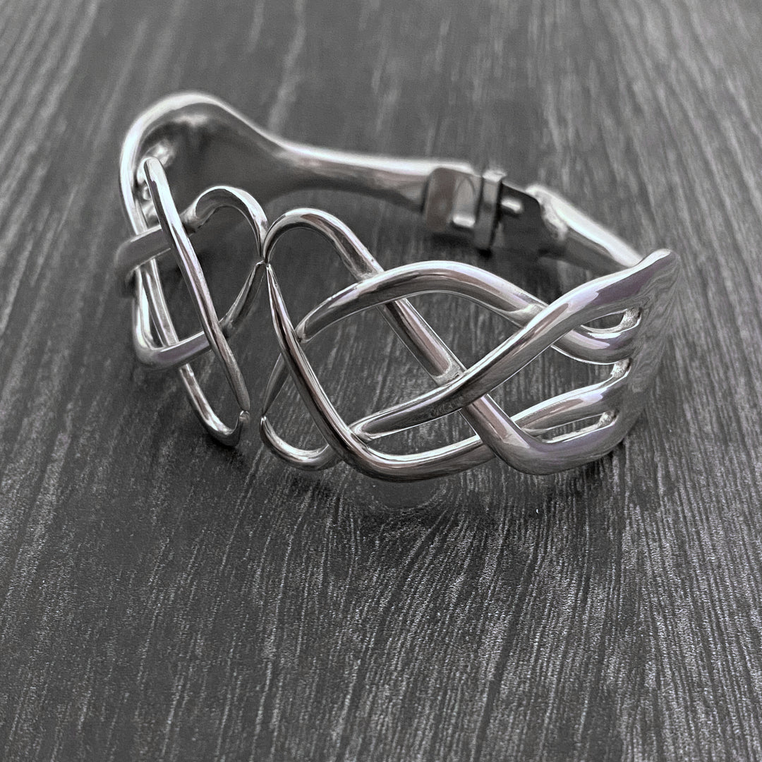 Upcycled Vintage Silver Fork Bracelet - Handmade in the USA