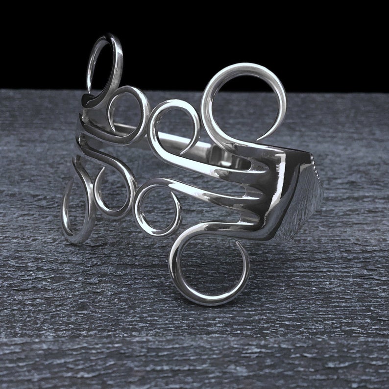 Upcycled Vintage Silver Fork Bracelet - Handmade in the USA