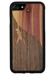 Rock Climber Inlay - Slim Wooden Phone Case