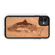 Wooden Phone Case (Outdoor Adventure - Salmon Night Landscape)