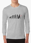 Human Evolution Darth Vadar Long-Sleeve T-Shirt
