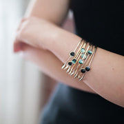Moon Phase Stacked Bangle Set - Handmade in the USA