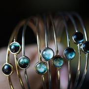Moon Phase Stacked Bangle Set - Handmade in the USA