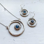 Milky Way Necklace and Earrings Set with Labradorite - Handmade in the USA