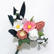 Handmade Felt Spring Flowers Table Art Bouquet
