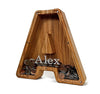 Personalized Oak Piggy Bank