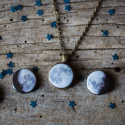 Moon Necklace with Interchangeable  Phases