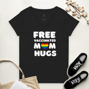 "Free Mom Hugs" Pride 100% Recycled V-neck T-shirt