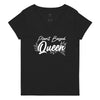 "Plant Based Queen" 100% Recycled V-Neck T-Shirt