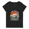 "I Like Turtles & Maybe Like 3 People" 100% Organic Cotton V-Neck T-Shirt
