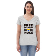 "Free Mom Hugs" Pride 100% Recycled V-neck T-shirt